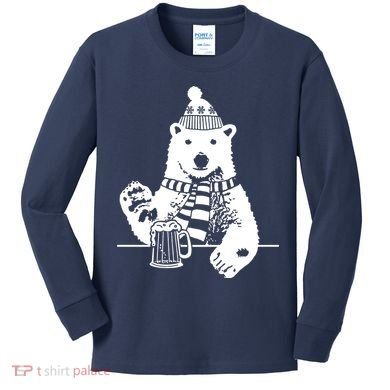 Polar Bear Beer Kids Long Sleeve Shirt