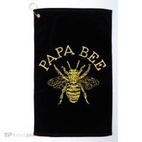 Papa Bee Beekeeper Funny FatherS Day Bee Lover Gift Golf Towel thumb 0