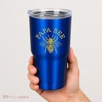 Papa Bee Beekeeper Funny FatherS Day Bee Lover Gift Tumbler thumb 2
