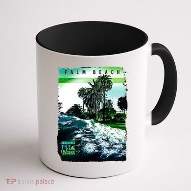 Palm Beach Break The Waves Coffee Mug back