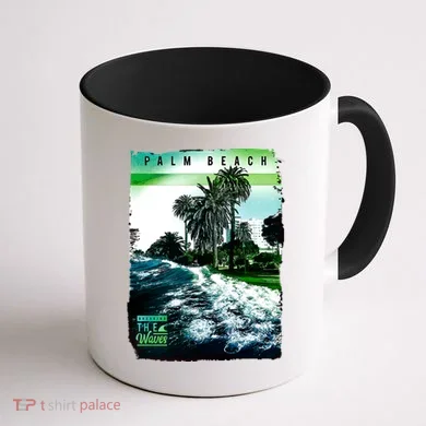 Palm Beach Break The Waves Coffee Mug back