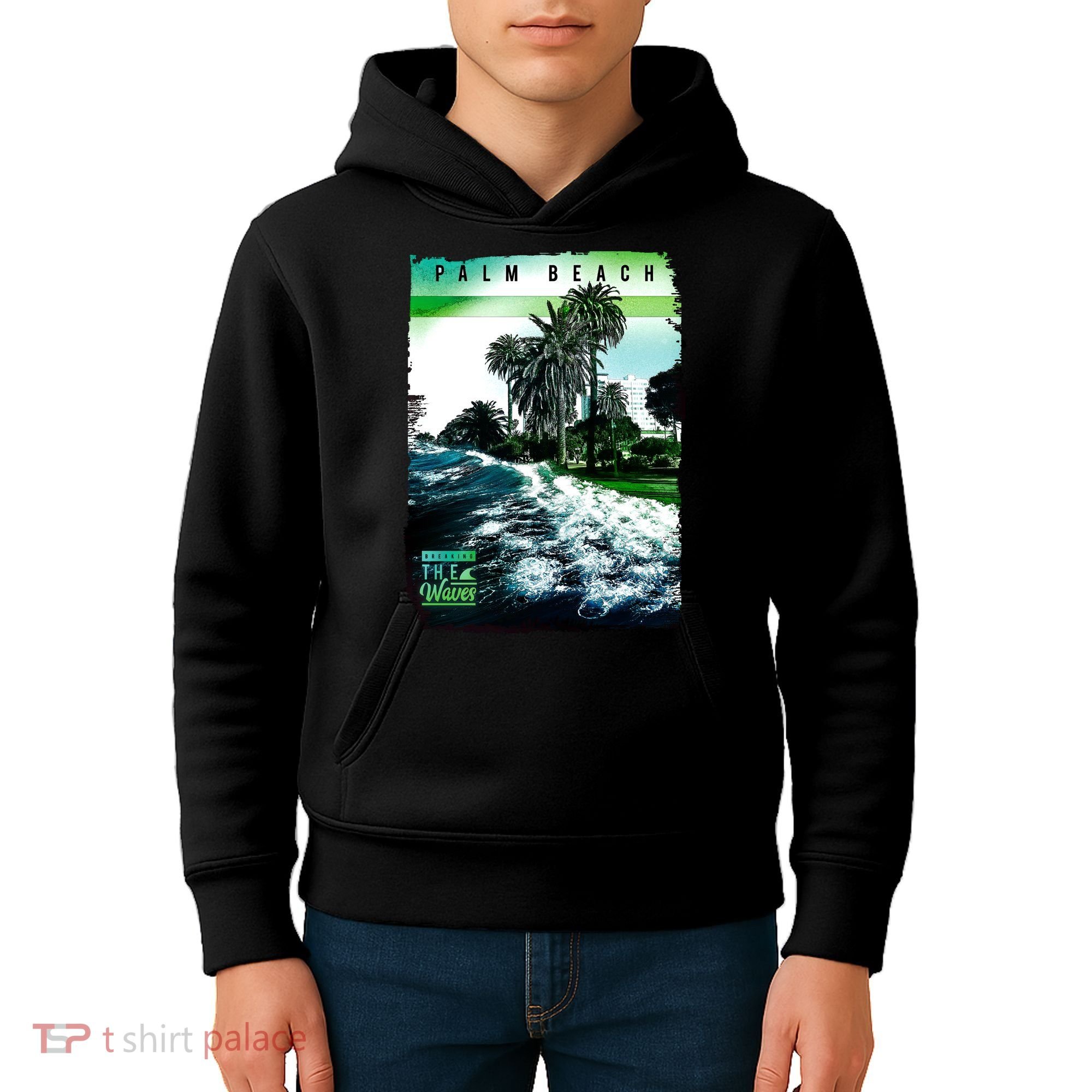 Palm Beach Break The Waves Kids Hoodie