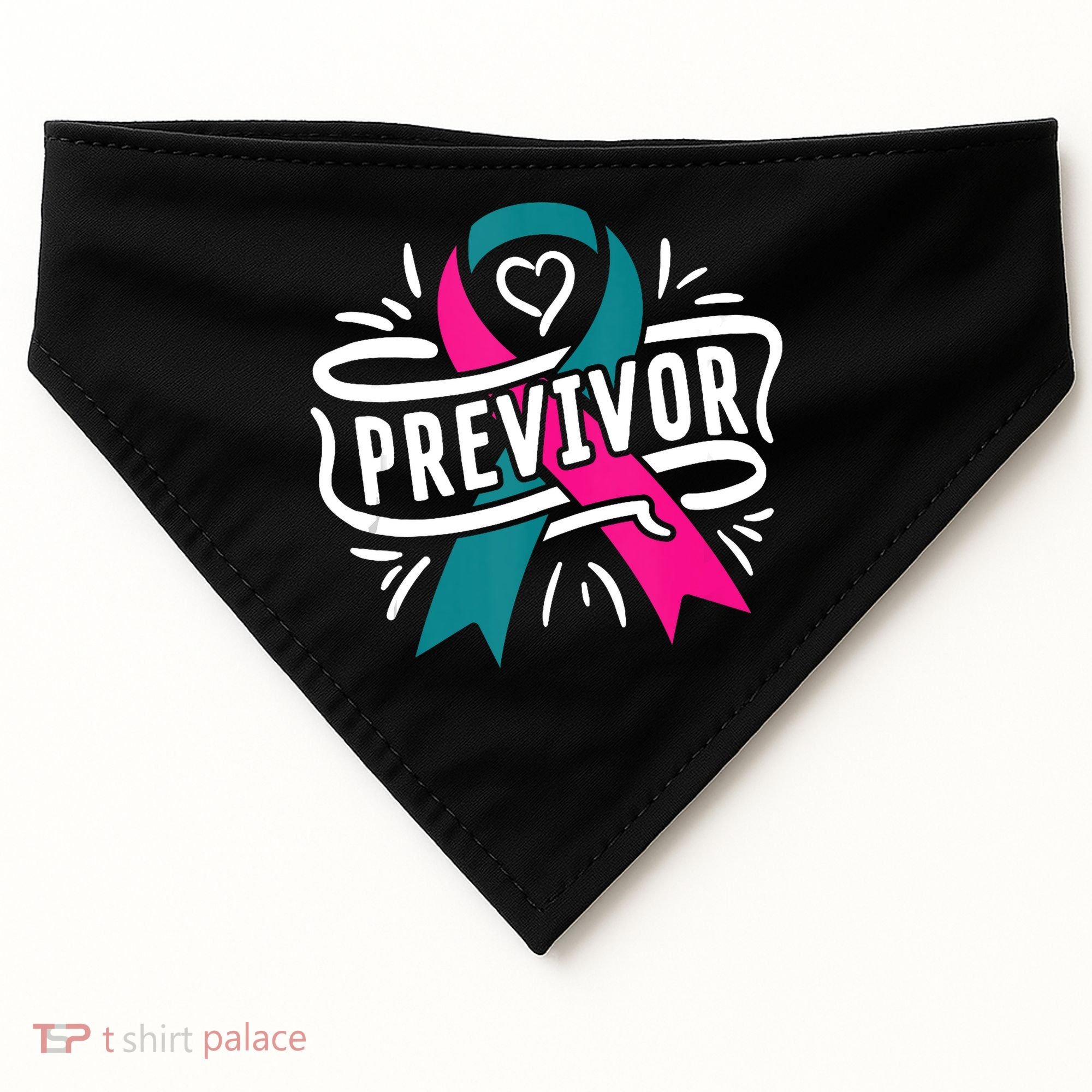 Previvor BRCA Breast Cancer Awareness Support USA-Made Doggie Bandana
