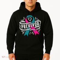 Previvor BRCA Breast Cancer Awareness Support Hoodie thumb 2