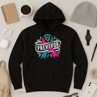 Previvor BRCA Breast Cancer Awareness Support Hoodie thumb 3