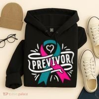 Previvor BRCA Breast Cancer Awareness Support Hoodie thumb 4