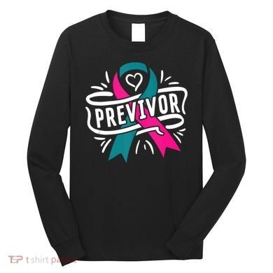 Previvor BRCA Breast Cancer Awareness Support Long Sleeve Shirt