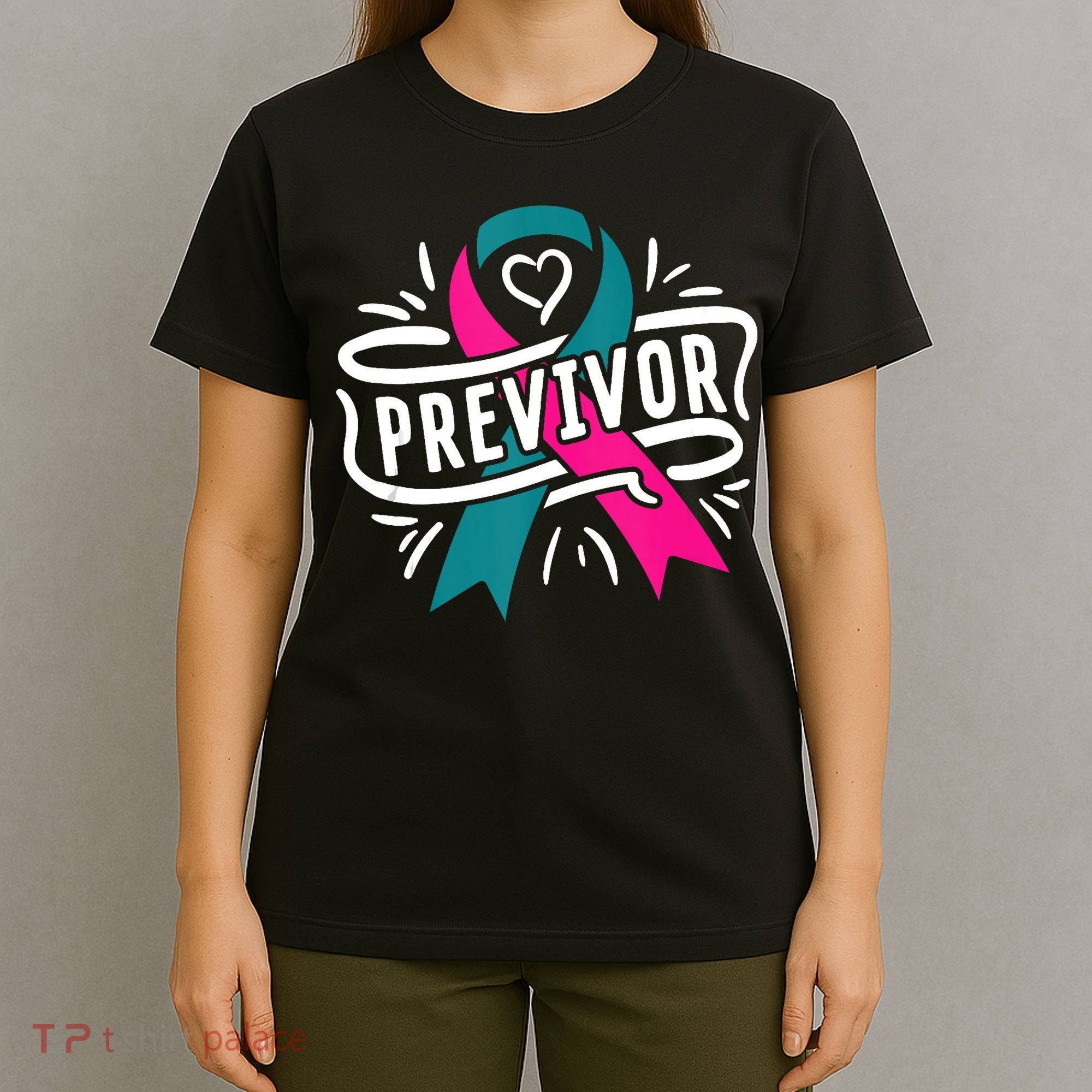Previvor BRCA Breast Cancer Awareness Support T-Shirt