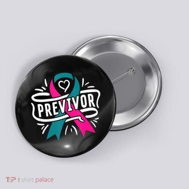 Previvor BRCA Breast Cancer Awareness Support Button