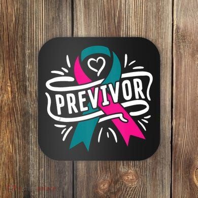 Previvor BRCA Breast Cancer Awareness Support Coaster