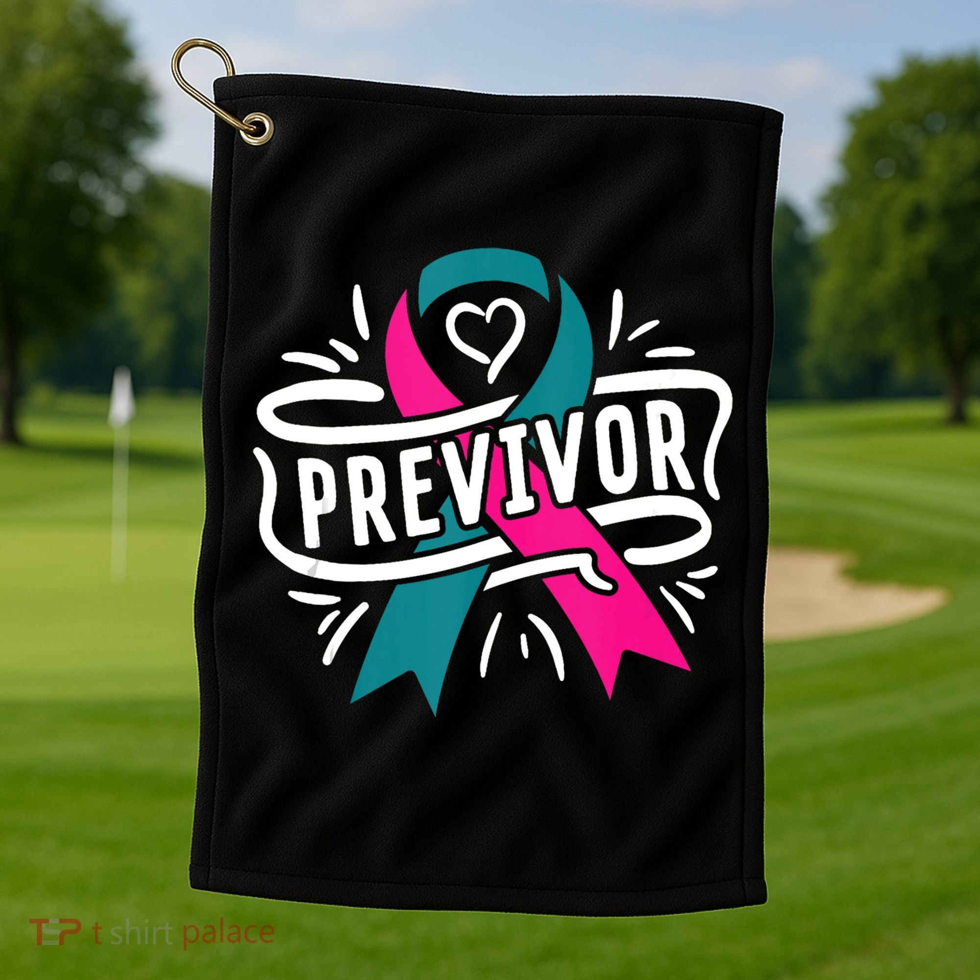 Previvor BRCA Breast Cancer Awareness Support Golf Towel
