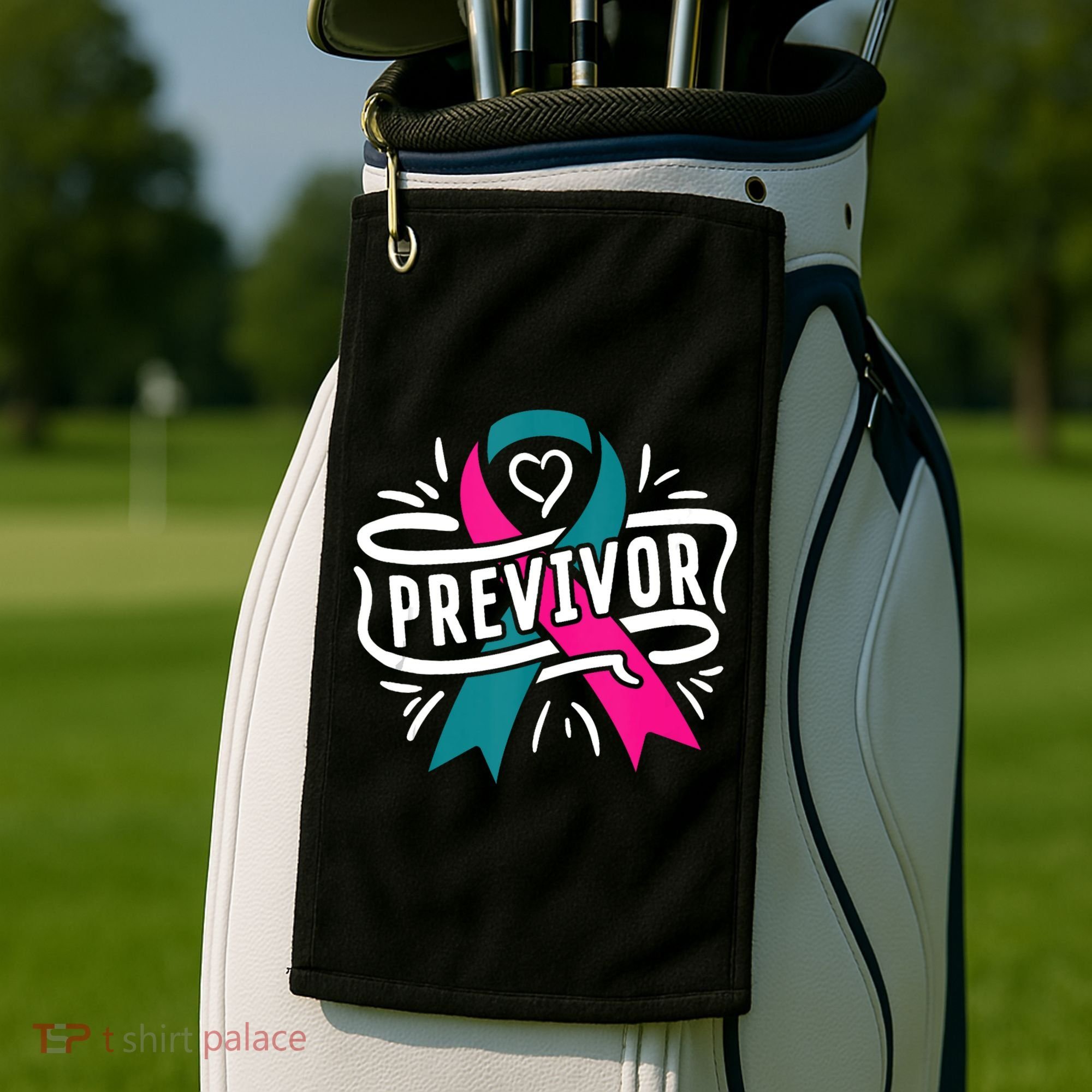 Previvor BRCA Breast Cancer Awareness Support Golf Towel