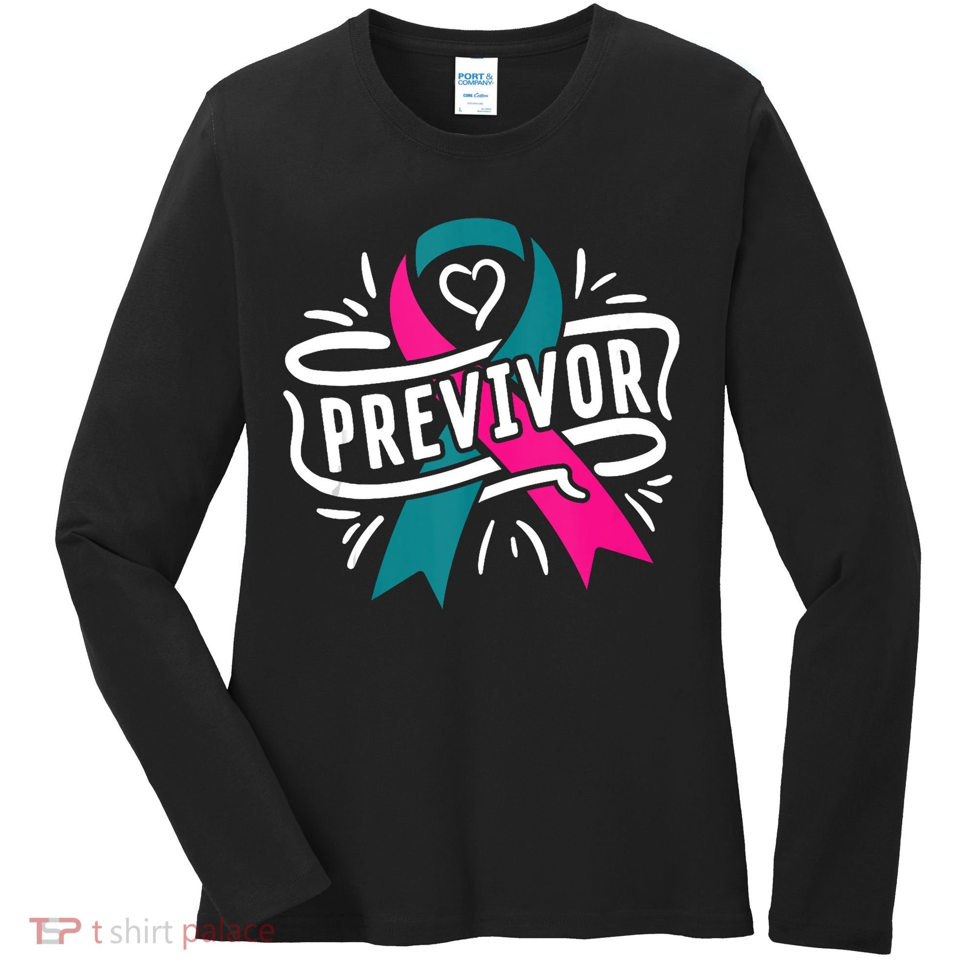 Previvor BRCA Breast Cancer Awareness Support Women's Long Sleeve Shirt