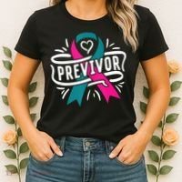 Previvor BRCA Breast Cancer Awareness Support Women's T-Shirt thumb 2