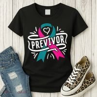 Previvor BRCA Breast Cancer Awareness Support Women's T-Shirt thumb 3