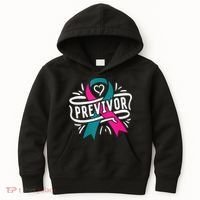 Previvor BRCA Breast Cancer Awareness Support Kids Hoodie thumb 0