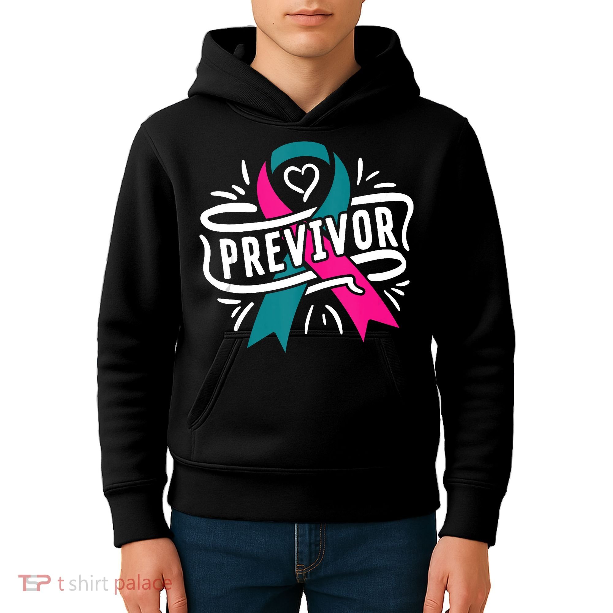 Previvor BRCA Breast Cancer Awareness Support Kids Hoodie