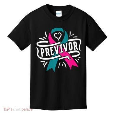 Previvor BRCA Breast Cancer Awareness Support Kids T-Shirt