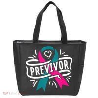 Previvor BRCA Breast Cancer Awareness Support Tote Bag thumb 0