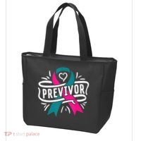 Previvor BRCA Breast Cancer Awareness Support Tote Bag thumb 3
