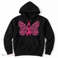 Pink Butterfly Breast Cancer Ribbon Hoodie thumb 0