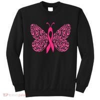 Pink Butterfly Breast Cancer Ribbon Sweatshirt thumb 0