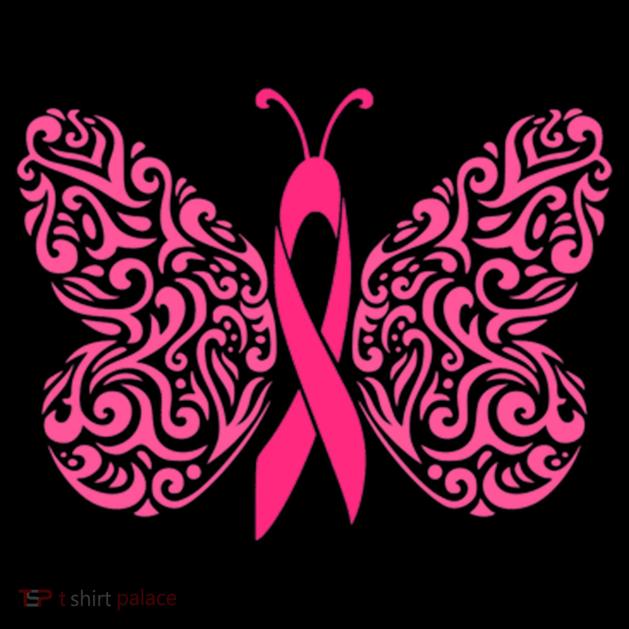 Pink Butterfly Breast Cancer Ribbon Coffee Mug