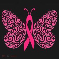 Pink Butterfly Breast Cancer Ribbon Women's Hoodie thumb 2