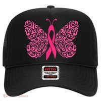Pink Butterfly Breast Cancer Ribbon Hat thumb 0