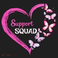 Pink Butterfly Breast Cancer Support Squad Pink Ribbon Funny Gift Hat thumb 2
