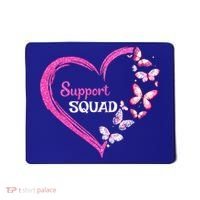 Pink Butterfly Breast Cancer Support Squad Pink Ribbon Funny Gift Mousepad thumb 0