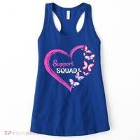 Pink Butterfly Breast Cancer Support Squad Pink Ribbon Funny Gift Women's Tank Top thumb 0