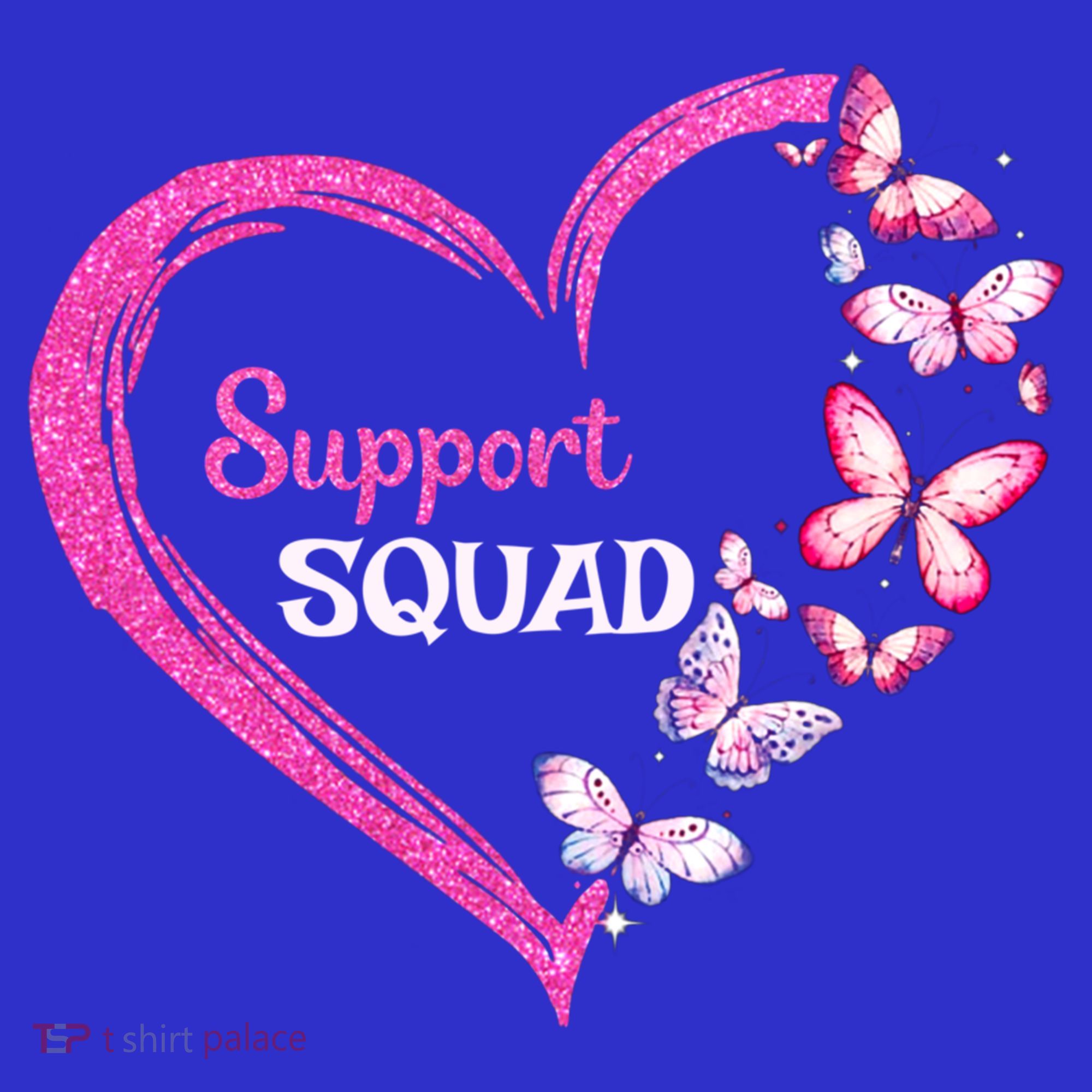 Pink Butterfly Breast Cancer Support Squad Pink Ribbon Funny Gift Women's Tank Top