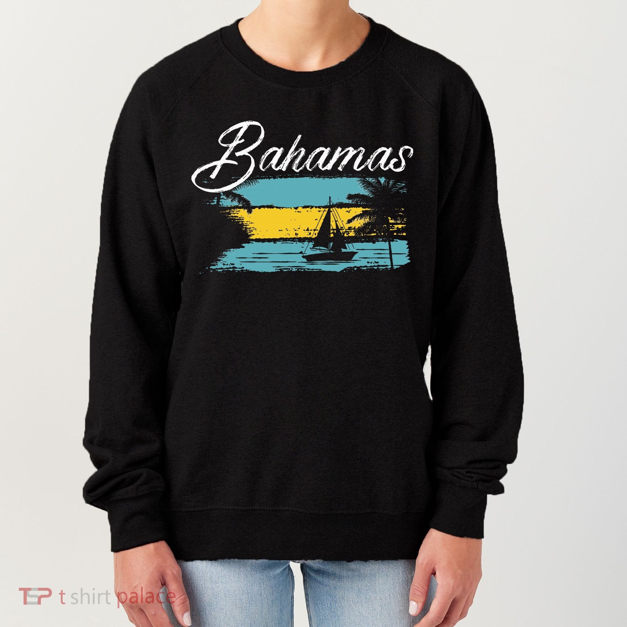 Proud Bahamas Bahamians Flag Women's Sweatshirt