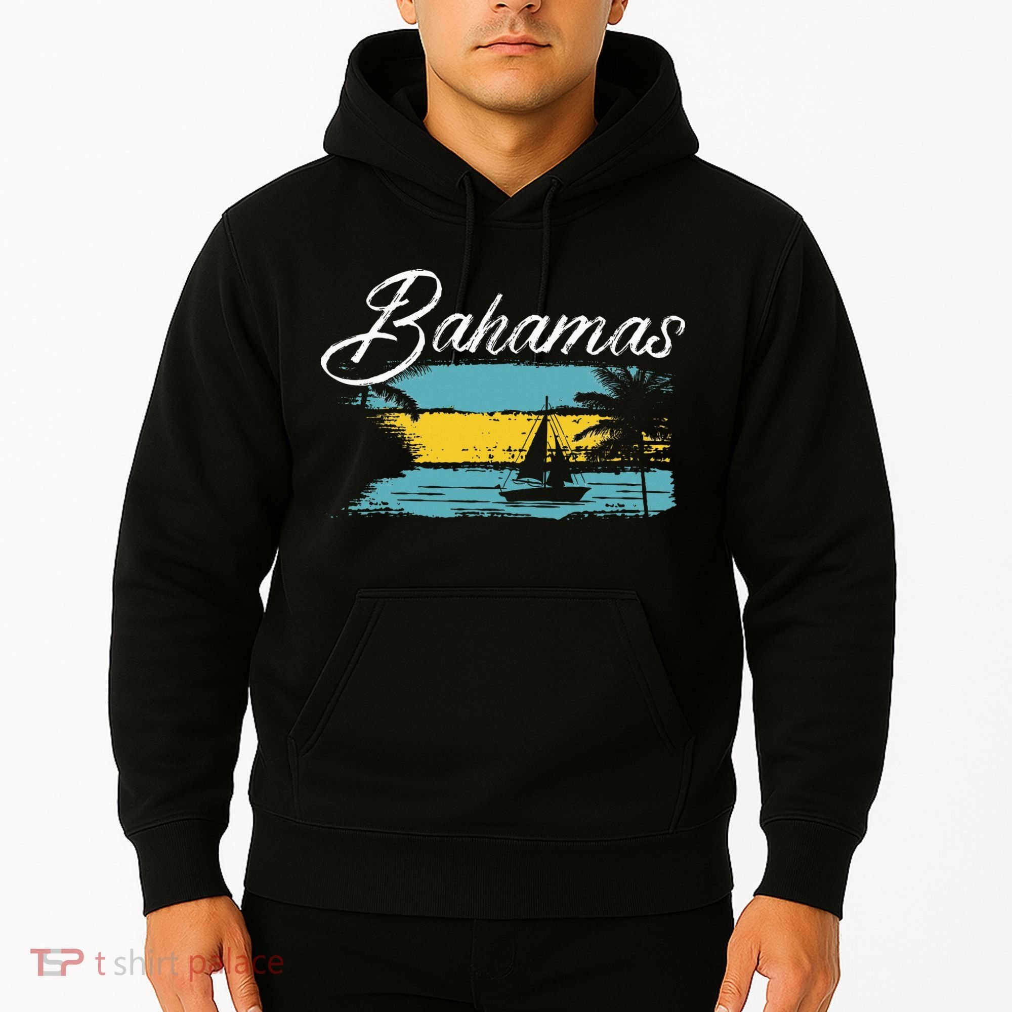 Proud Bahamas Bahamians Flag Hoodie