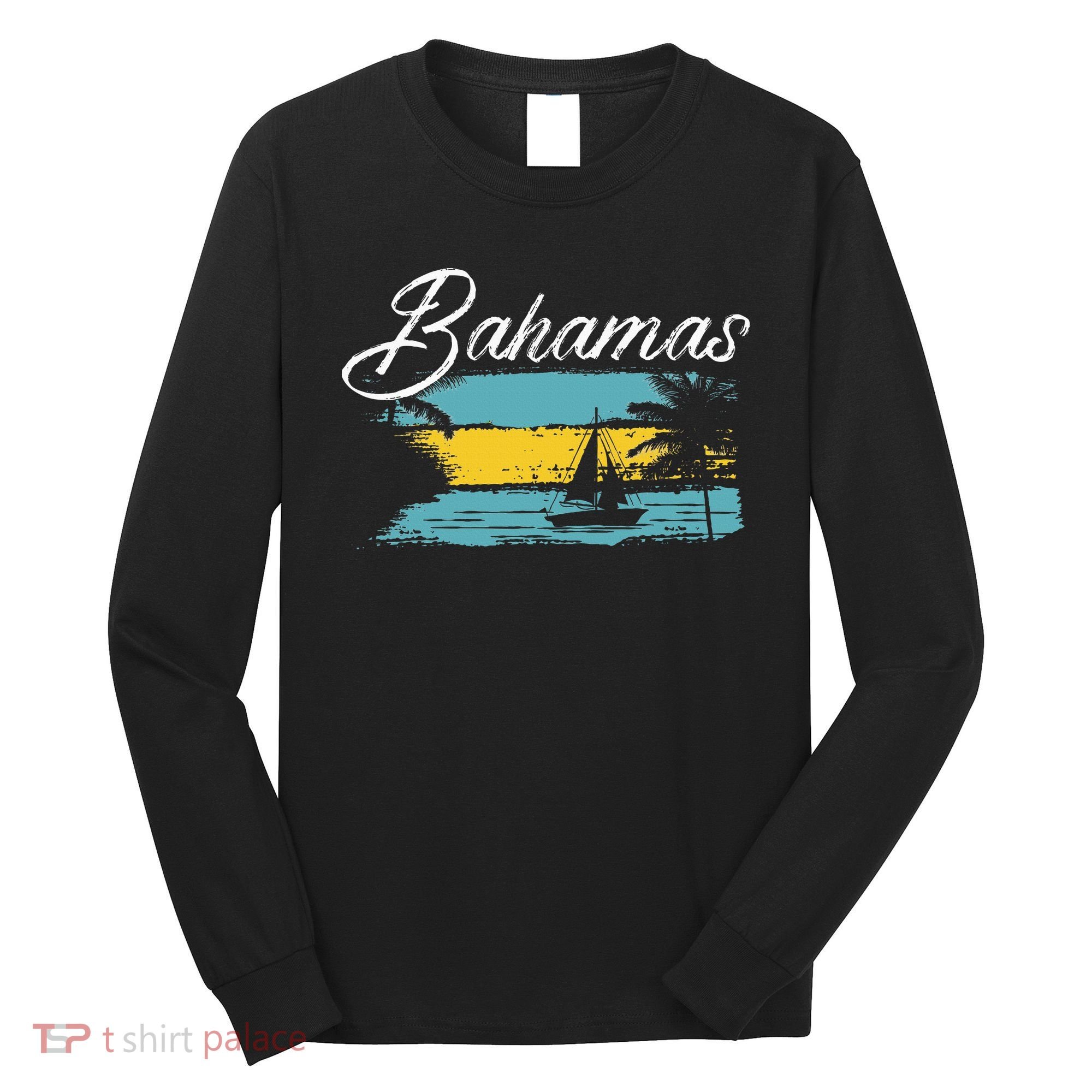 Proud Bahamas Bahamians Flag Long Sleeve Shirt