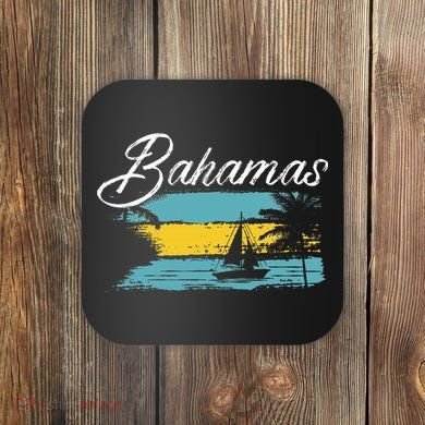 Proud Bahamas Bahamians Flag Coaster