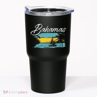 Proud Bahamas Bahamians Flag Tumbler