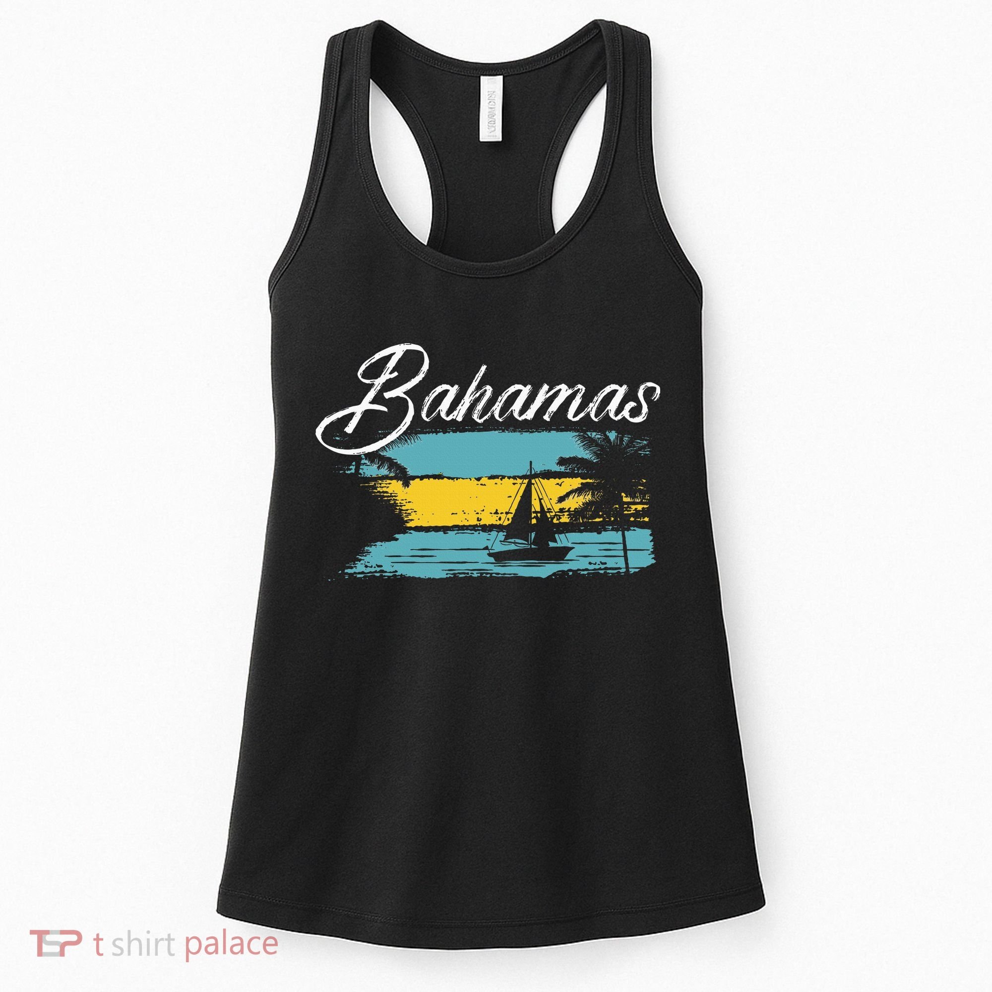 Proud Bahamas Bahamians Flag Women's Tank Top