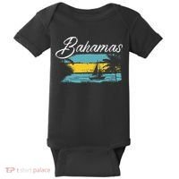 Proud Bahamas Bahamians Flag Baby Bodysuit thumb 0
