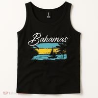 Proud Bahamas Bahamians Flag Tank Top thumb 2