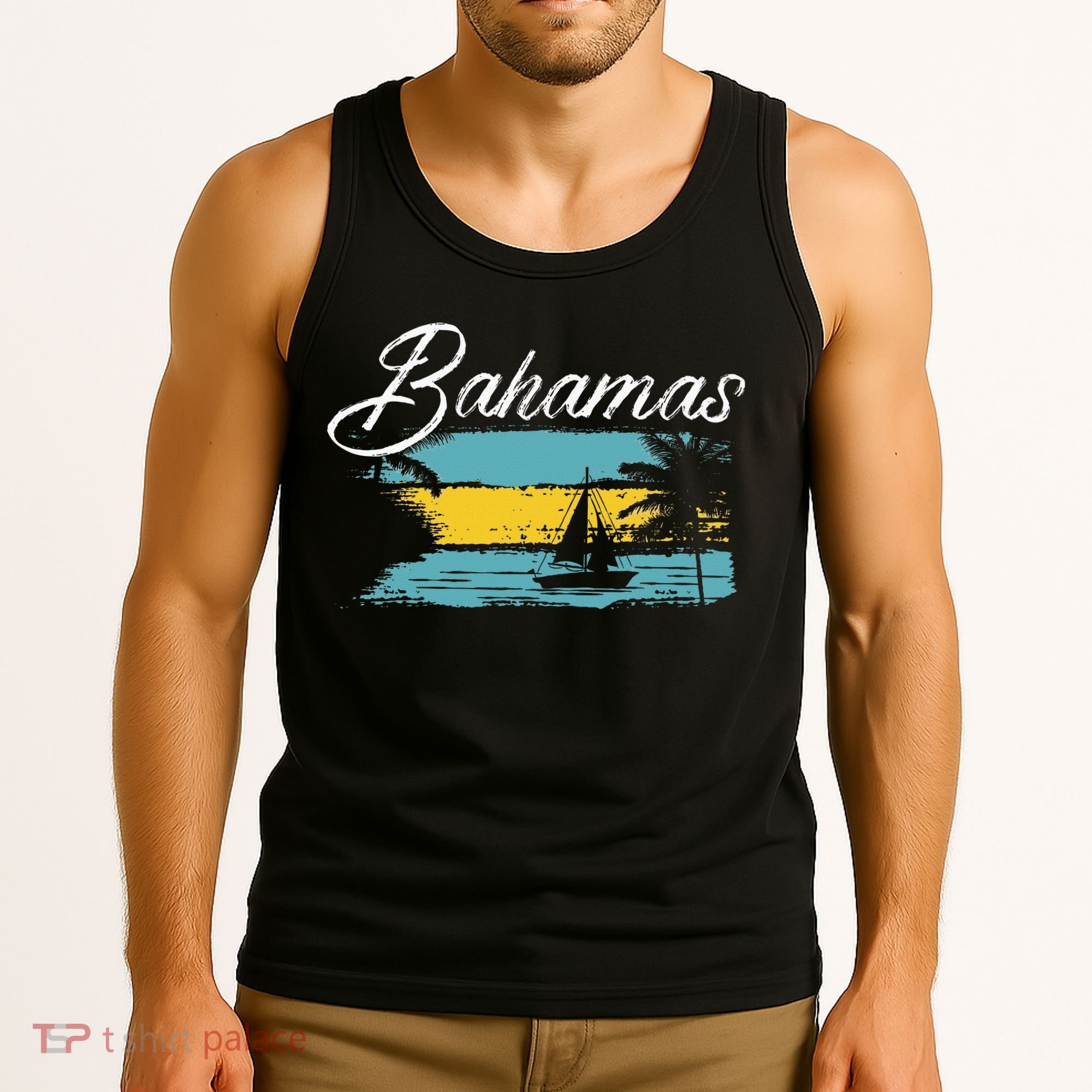 Proud Bahamas Bahamians Flag Tank Top