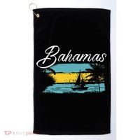 Proud Bahamas Bahamians Flag Golf Towel thumb 0