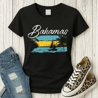 Proud Bahamas Bahamians Flag Women's T-Shirt thumb 3