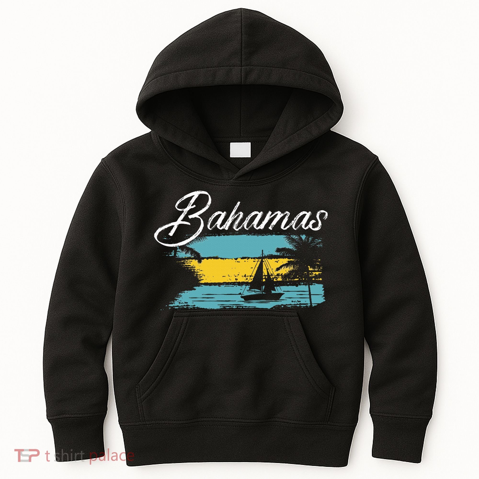 Proud Bahamas Bahamians Flag Kids Hoodie