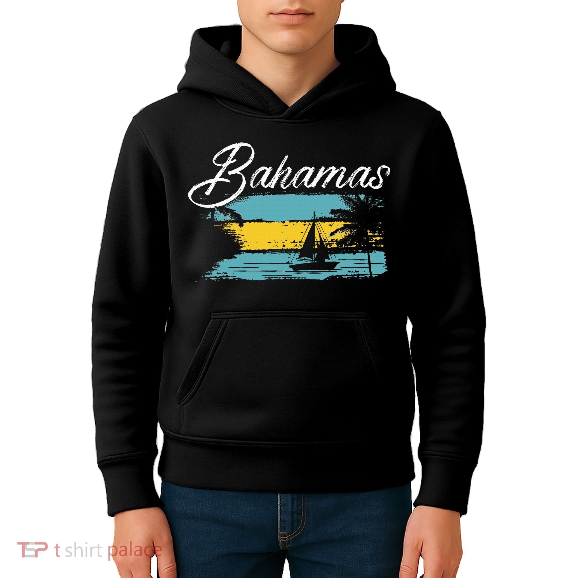 Proud Bahamas Bahamians Flag Kids Hoodie