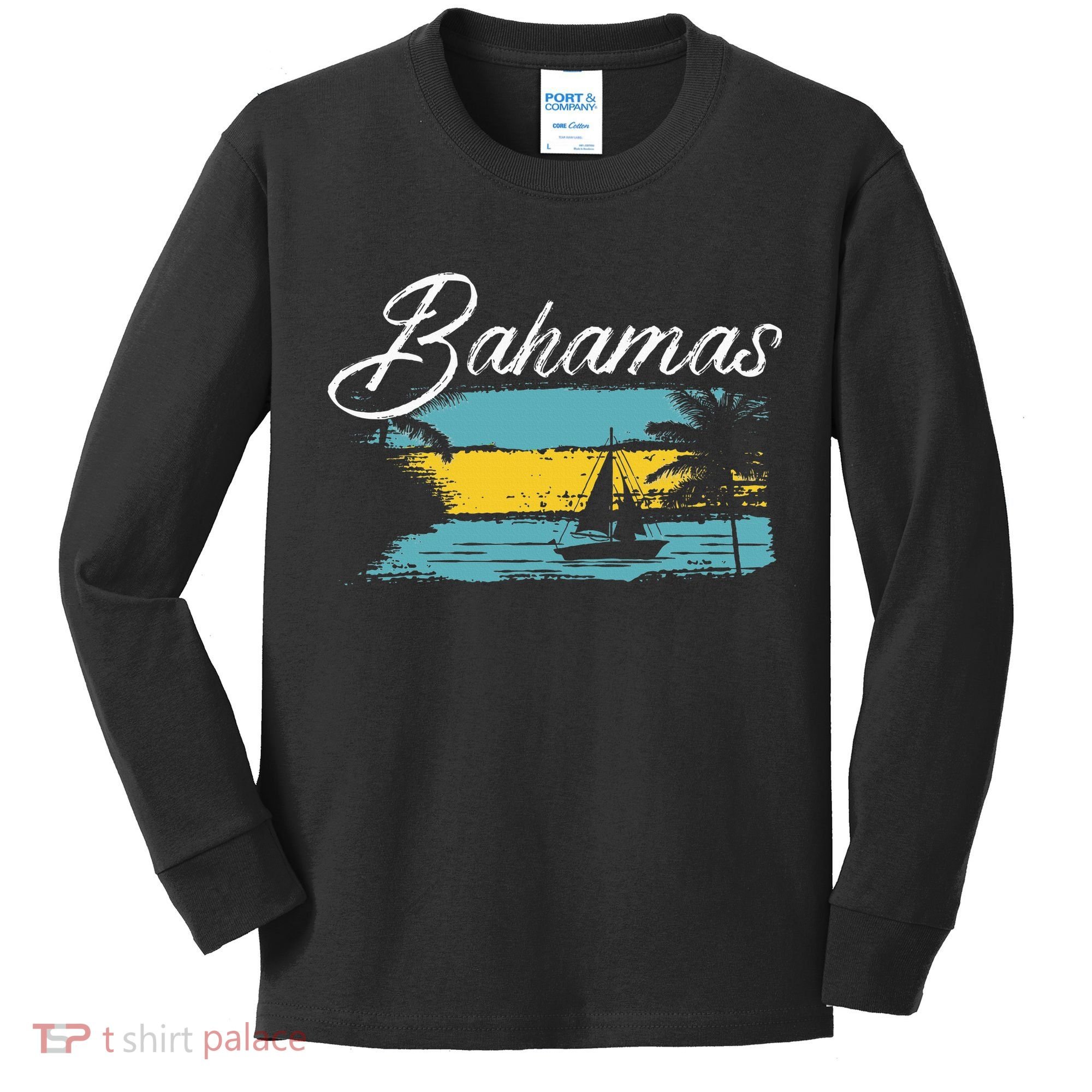 Proud Bahamas Bahamians Flag Kids Long Sleeve Shirt