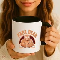 Papa Bear Bear Family Love Dad Father Daddy Cool Gift Coffee Mug thumb 3