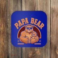 Papa Bear Bear Family Love Dad Father Daddy Cool Gift Coaster thumb 0
