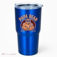 Papa Bear Bear Family Love Dad Father Daddy Cool Gift Tumbler thumb 0